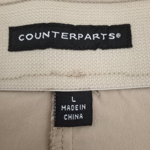 Counterparts Womens L Solid Tan Pull On Stretch Cropped Pants - Picture 4 of 6